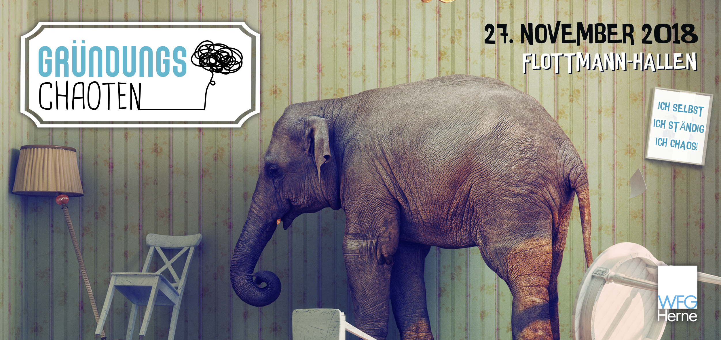 Einladung zur Gründungs-Chaoten-Show: 10 Jahre WFG-STARTERCENTER am 27.11.18 in Herne